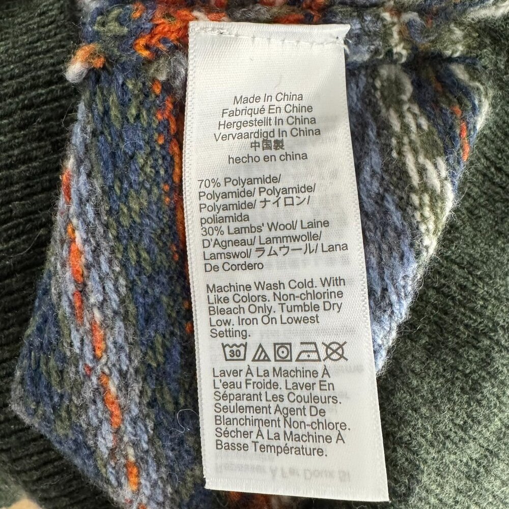 J. Crew Lambswool Blend Fair Isle‎ Crewneck Sweater Mens Large FS-1332 - Picture 6 of 7